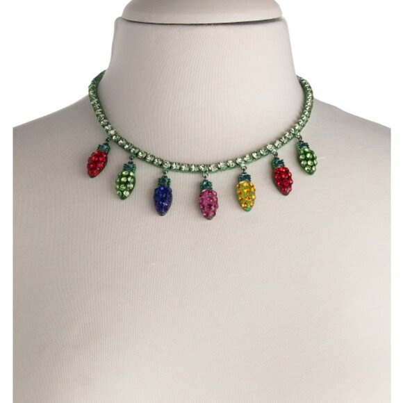 NWT Betsey Johnson Crystal Christmas Lights Necklace - Picture 5 of 6